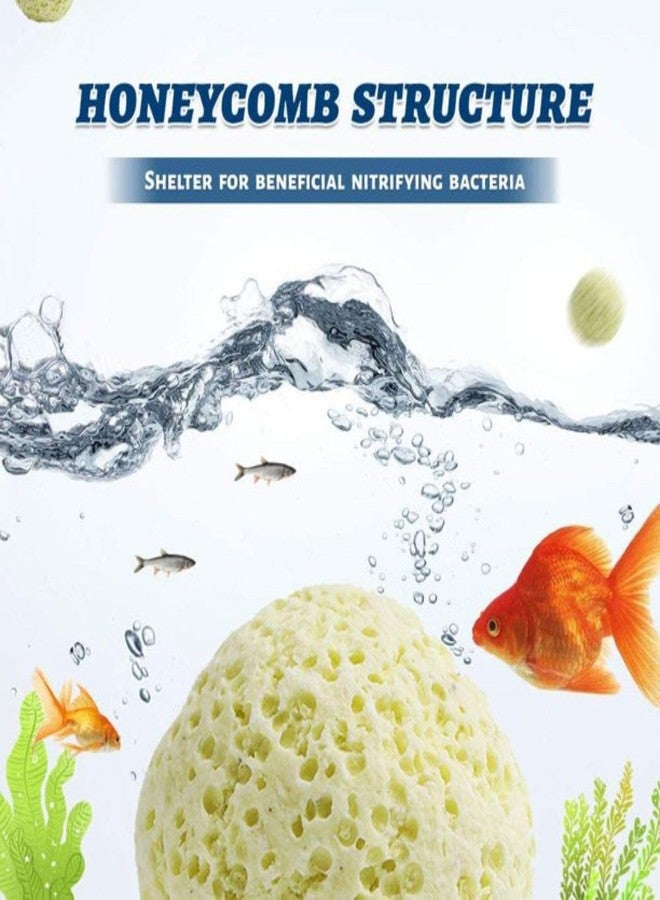 VAYINATO Aquarium Filter Media Yellow Ceramic Balls - 500g with Media Bag - Biological Filtration for Freshwater & Marine Tanks - Enhances Water Quality & Nitrifying Bacteria Growth - Image 2